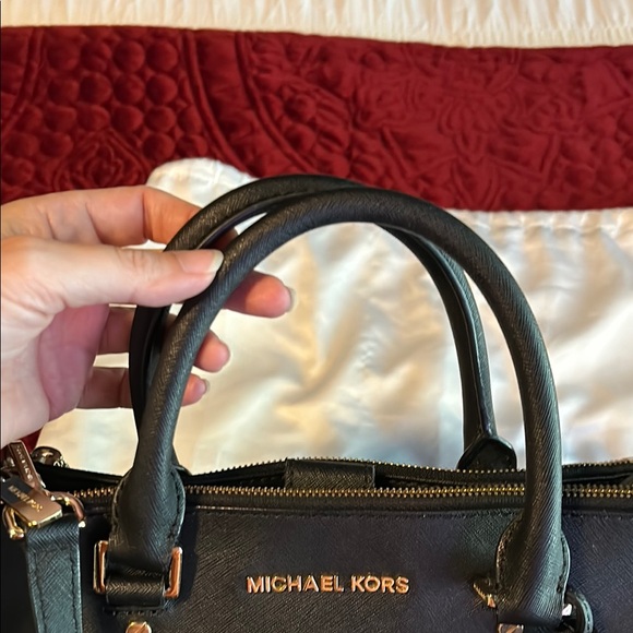 Michael Kors Black Leather Handbag - Picture 7 of 9